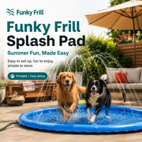 Funky Frill SplashPad – Cooling Sprinkler Mat for Dogs