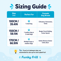 Funky Frill SplashPad – Cooling Sprinkler Mat for Dogs